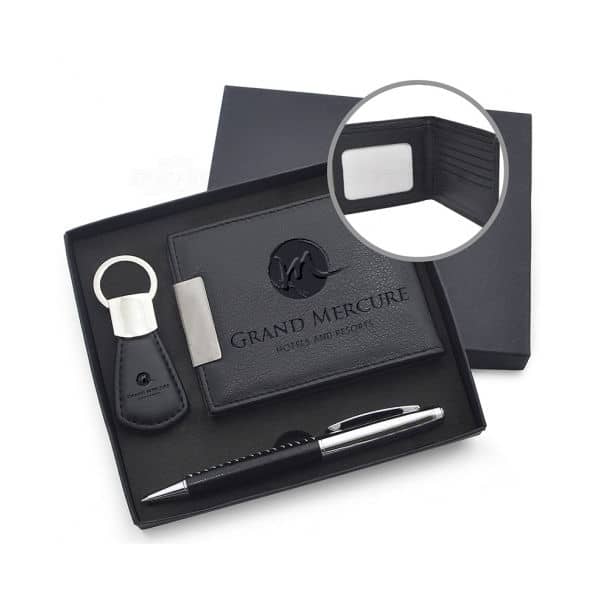 Kit Escritório de Couro Executivo Personalizado