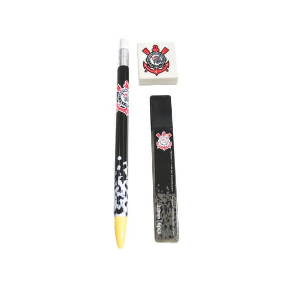 Kit Lapiseira 2.0mm, Borracha e Grafites Corinthians