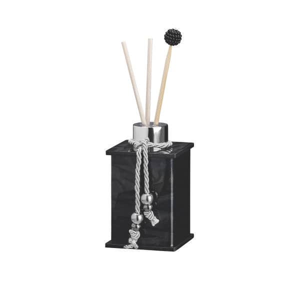 Kit Lavabo Saboneteira Difusor Pote Multiuso Bandeja Em Acrílico Mármore Preto