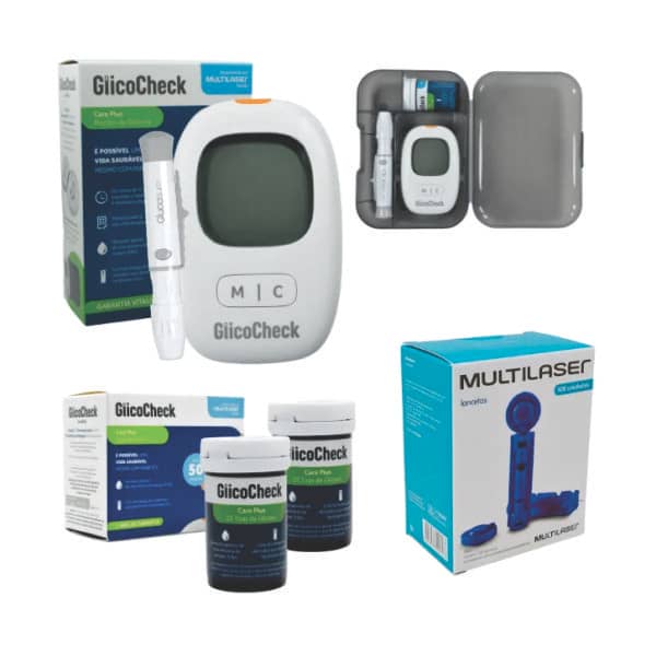 Kit Medidor Glicose Multilaser + 200 Lancetas