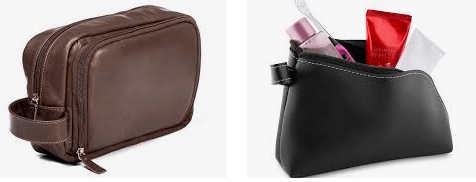 Kit Necessaire de Couro de viagem personalizada