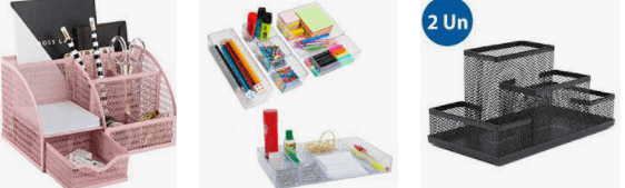 Kit Organizador Mesa Escritório