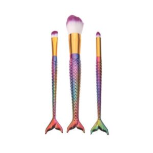 Kit Pincel Maquiagem Cabo de Sereia 3 utilidades