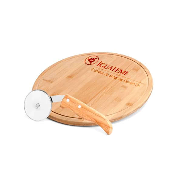 Kit Pizza Tábua e Cortador Personalizado