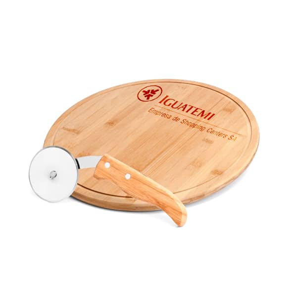 Kit Pizza Tábua e Cortador Personalizado