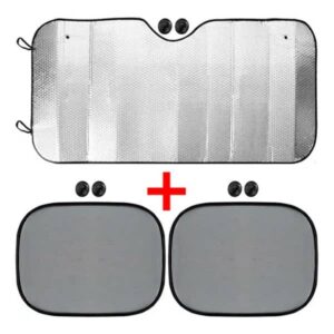 Kit Protetor De Parabrisa Metalizado Tapa Sol Veicular Painel e Lateral