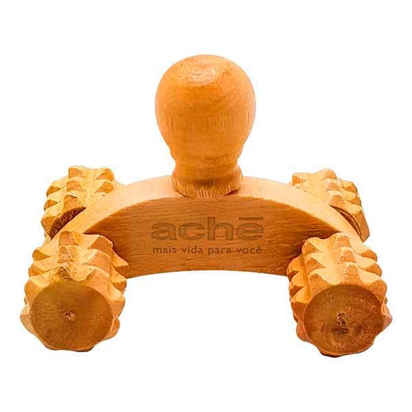 Kit Spa com Massageador de Madeira