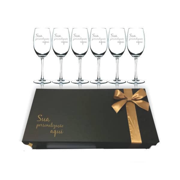 Kit Taças de Cristal Personalizado