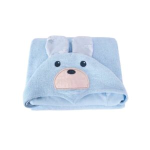 Kit Toalha de Banho com Capuz Bebê Azul