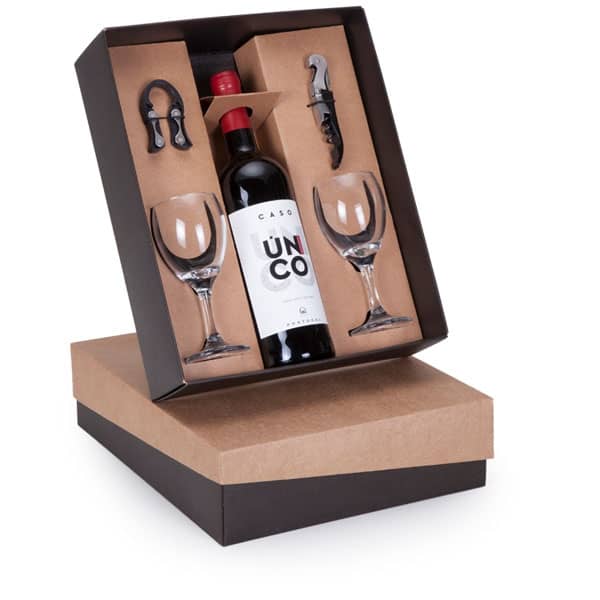 Kit Vinho Coração Personalizado