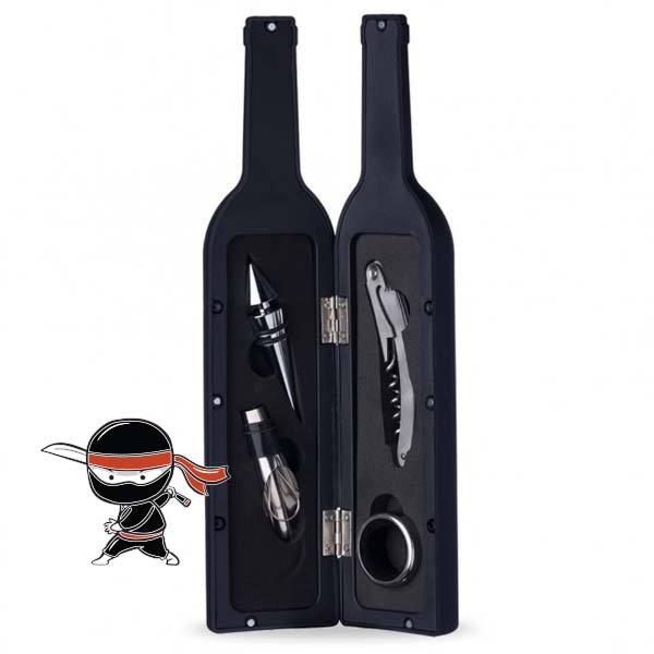 Kit Vinho Garrafa 4 Peças
