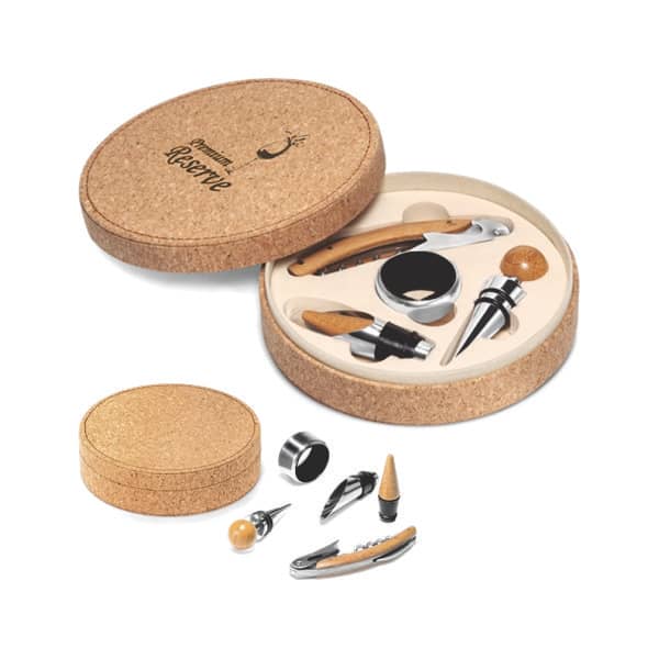 Kit Vinho em Cortiça Personalizado