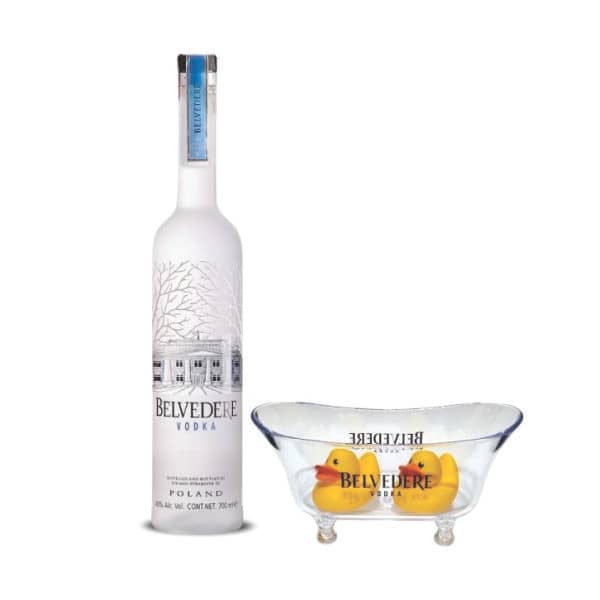 Kit Vodka Belvedere Pure 700 ml + Banheira Personalizada