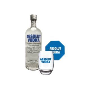 Kit Vodka com Absolut 200ML, Copo e Porta-Copo