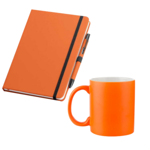 Kit caderno caneta e caneca
