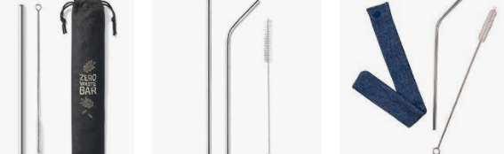 Kit canudo de metal com escovinha personalizado