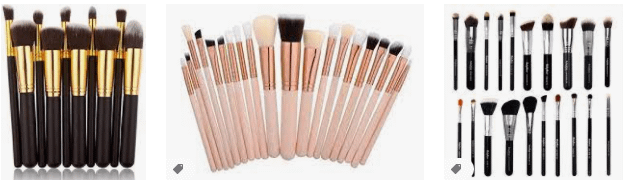 Kit pinceis de maquiagem