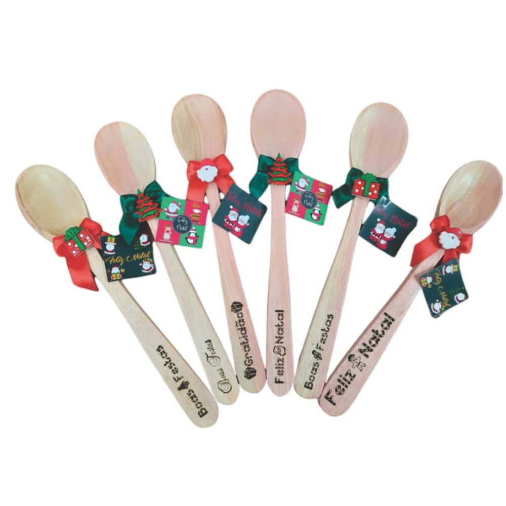 Lembrancinha Presente Natal Gravada Colher de pau