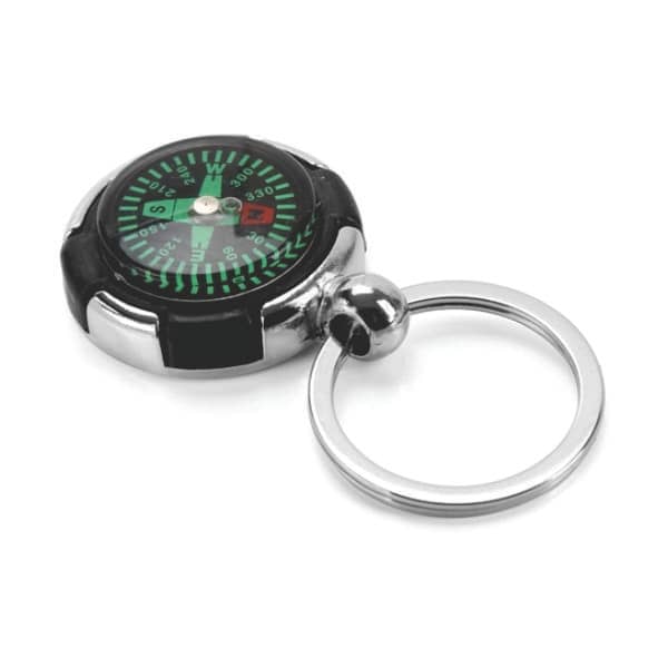 Mini bussola Chaveiro Anel Cadeia Personalizada