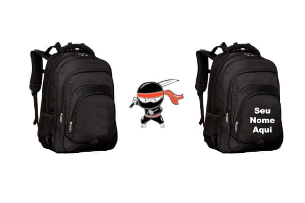 Mochila personalizada com nome