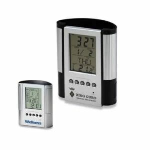 Porta canetas com relógio promocional