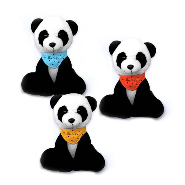Panda De Pelúcia Bandana Personalizada