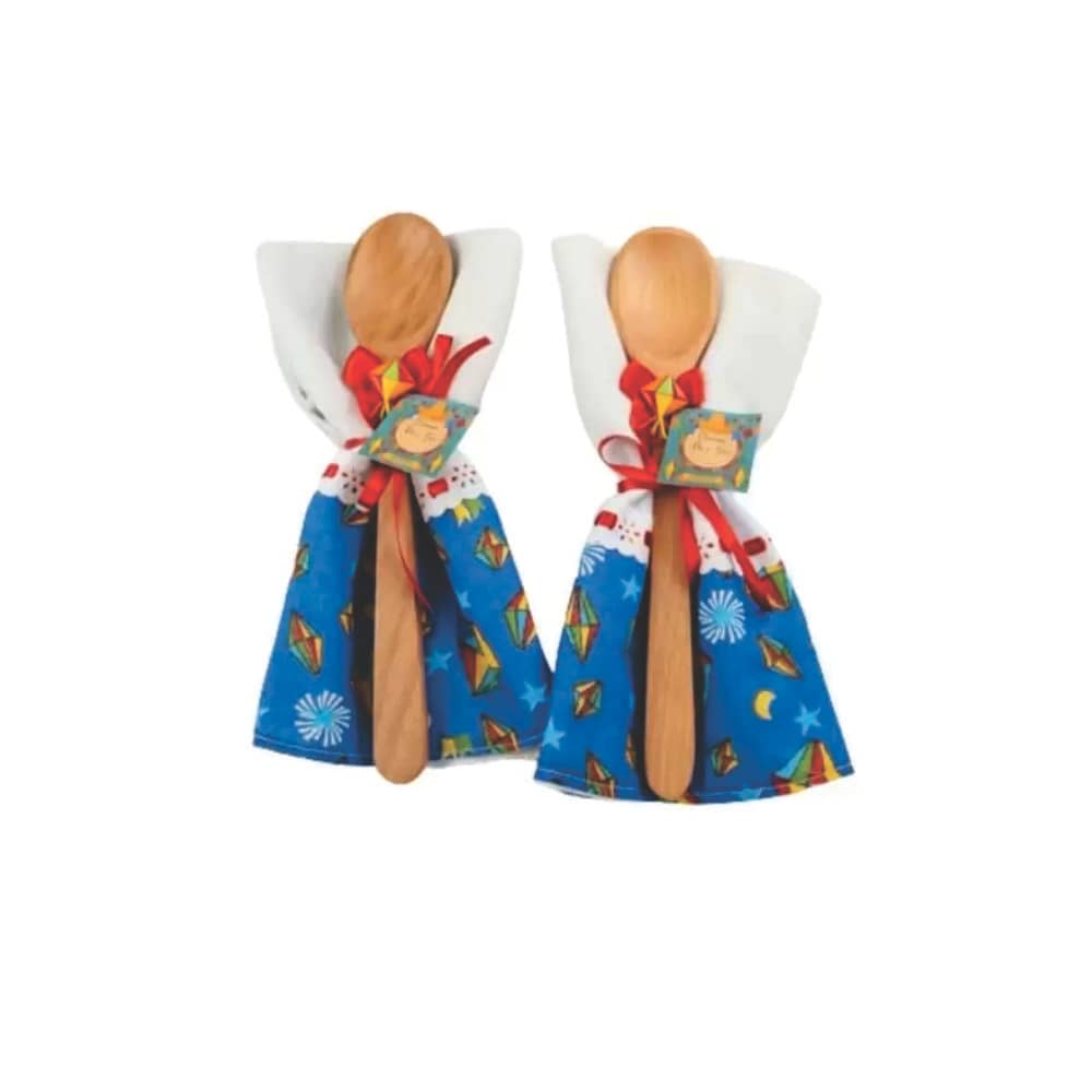 Pano de Prato com Colher de Pau Personalizada