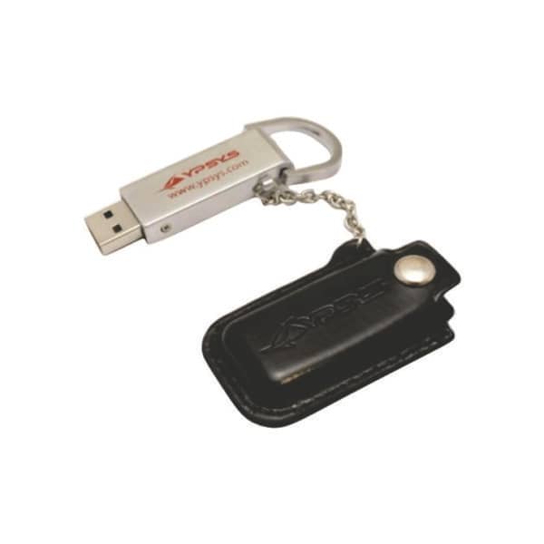 Pen Drive Chaveiro e Corrente com Capa de Couro