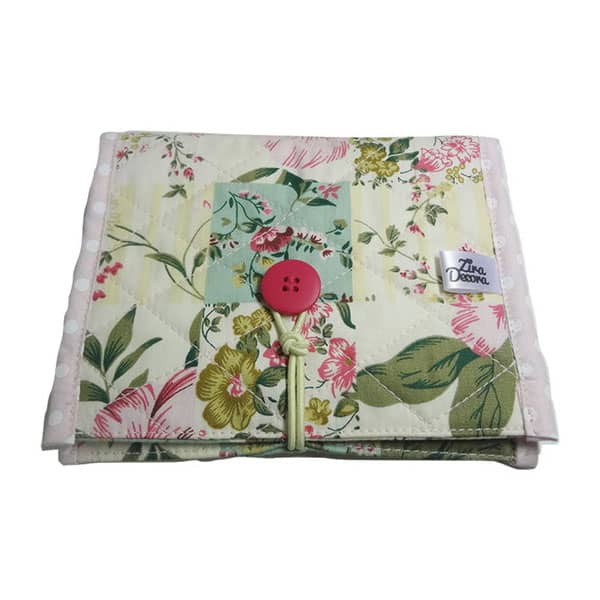 Porta Absorvente de Tecido Floral Personalizado