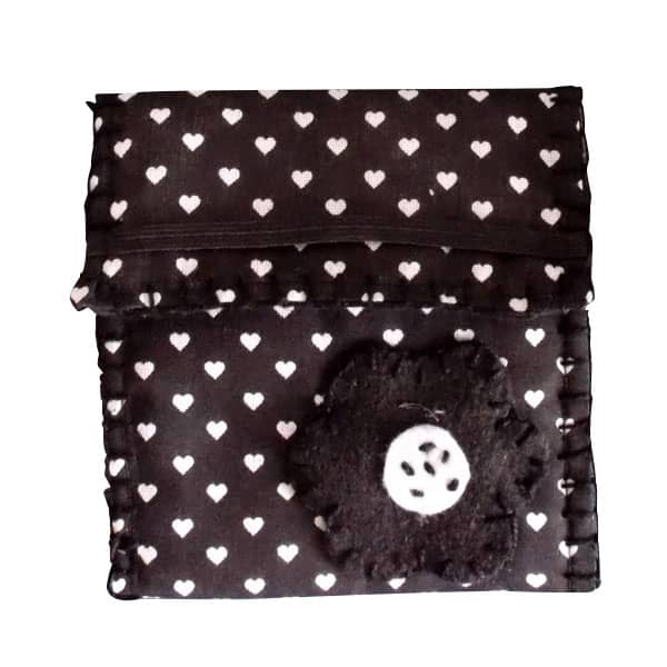 Porta Absorvente de Tecido com 6 Divisórias Coração