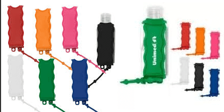 Porta Álcool em Gel Chaveiro Atacado