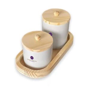 Porta-Algodão e Cotonetes em Porcelana