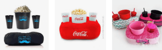Porta Balde de Pipoca e Copo Personalizado