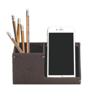 Porta Celular de Mesa em Couro Multiuso Personalizado
