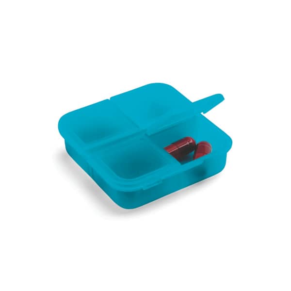 Porta Comprimidos com 4 Divisórias com Tampa