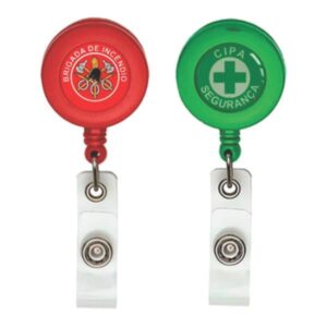 Porta Crachá Retrátil Brigada de Incêndio