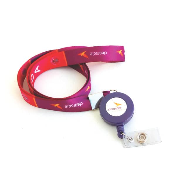 Porta Crachá Retrátil com Cordão Personalizado