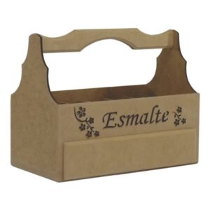 Porta Esmaltes com Gaveta Flores Pequeno