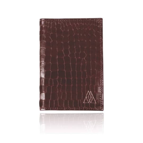 Porta Passaporte em Couro Croco Personalizado