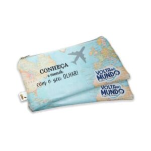 Porta Voucher Personalizado Mapa-Mundi