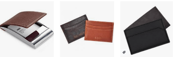 Porta cartão personalizado em couro