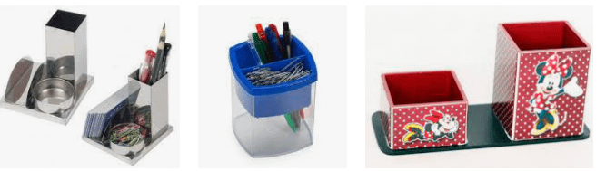 Porta clips personalizado com porta caneta