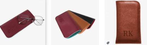 Porta óculos couro personalizado