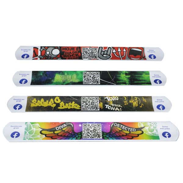 Pulseira bate-enrola em vinil