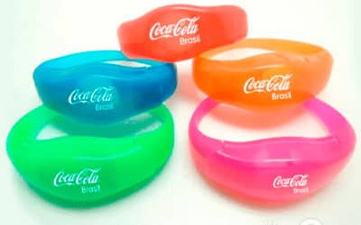 Pulseira com LED Ativada por movimento ou som