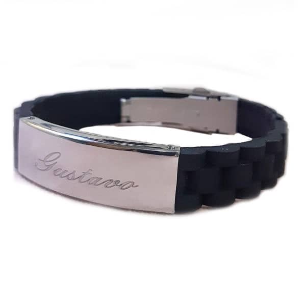 Pulseira de borracha Trançada