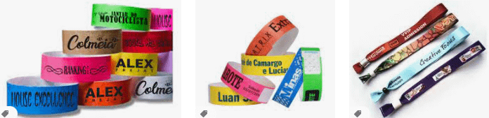 Pulseira de identificação personalizada