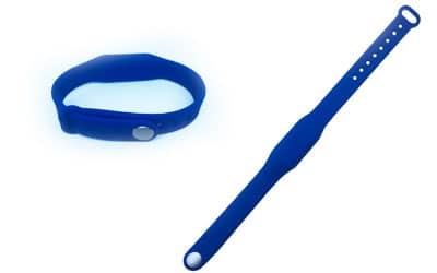 Pulseira de silicone ajustável com chip RFID NFC