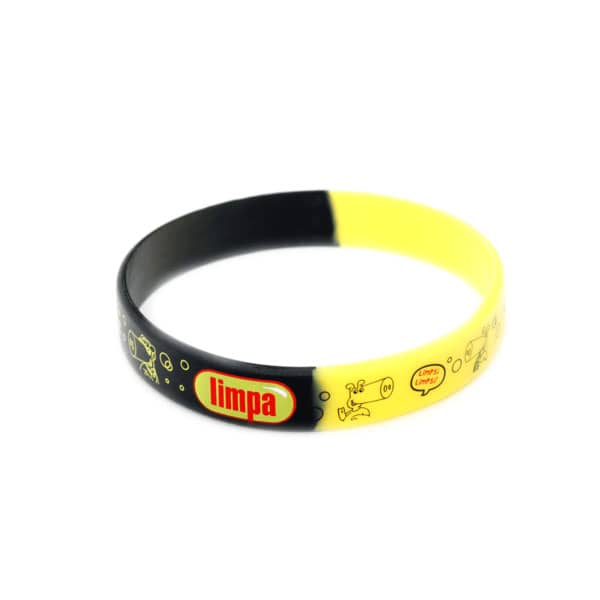 Pulseira de silicone bi-color customizada