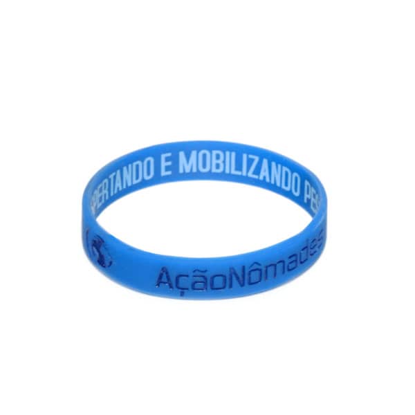 Pulseira de silicone com dupla gravação